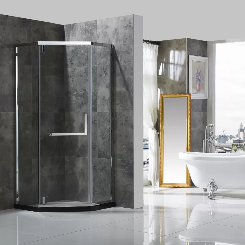 Hinged-Door Shower Enclosure