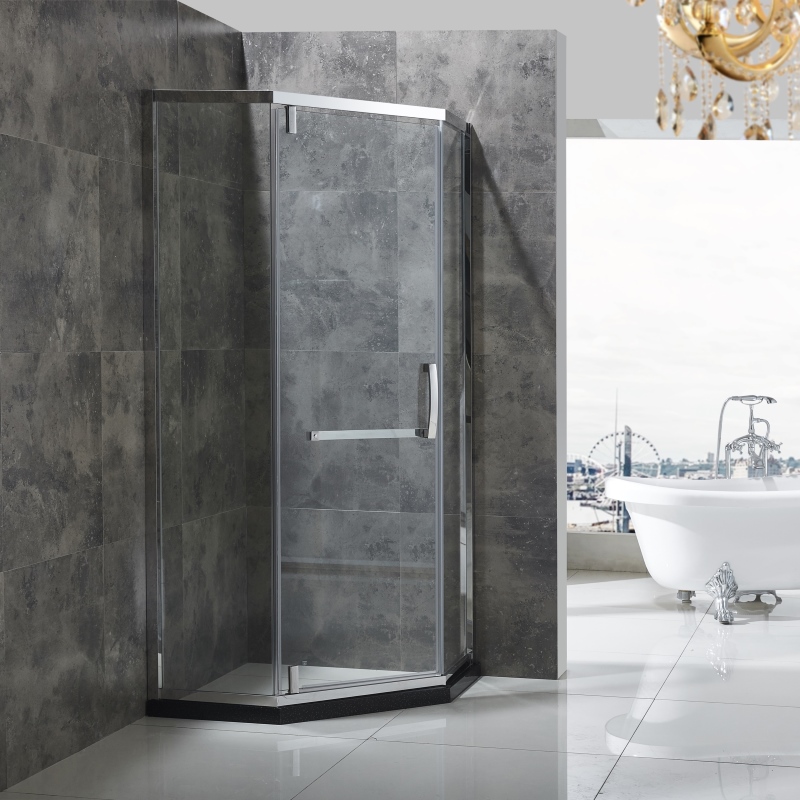 Hinged-Door Shower Enclosure