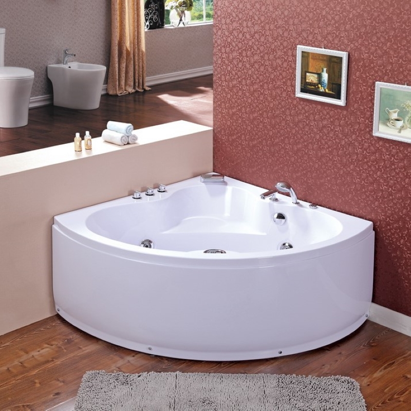 Acrylic Curved Massage Bathtub